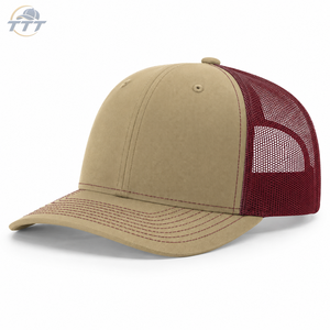 Gorra Trucker Vintage de 6 Paneles Personalizada de Fábrica, Color Marrón y Blanco, Unisex, Transpirable, con Cierre a Presión, para Exteriores - Product Image 3