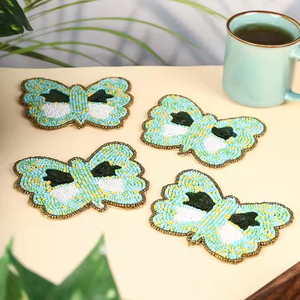 Posavasos de Vidrio con Cuentas de Primera Calidad, con Diseño Artístico Festivo, Duraderos y Novedosos para Decoración del Hogar - Product Image 2