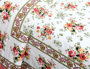 Drap plat en coton imprimé de Jaipur, 200 fils, toutes saisons, écologique, doux pour la peau, taille complète - Product Image 4
