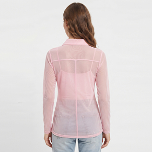 Camisa transparente ajustada para mujer, camisas transparentes con botones y manga larga, ropa de discoteca para mujer, camisa transparente sexy para mujer - Product Image 3