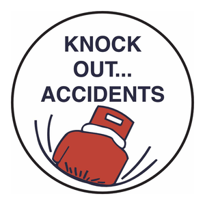 Brady Knock Out Accidents Durable Plastic Self-Adhesive Hard Hat Warning <b>Labels</b> for Industrial Safety Campaigns - Product Image 1