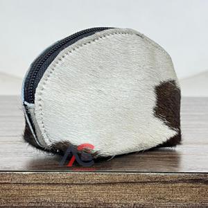 Porte-monnaie en cuir de vachette véritable fait main de qualité supérieure, nouveau cuir à poils, pochette zippée souple, petit portefeuille pour usage quotidien féminin - Product Image 1