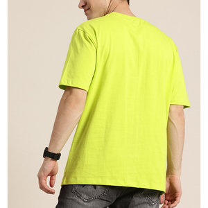2026 Custom Logo Design <b>Tshirts</b> Men' Plain <b>Green</b> Streetwear Oversized Rib Crewneck 100% Cotton Unisex Summer Casual Tee OEM - Product Image 2