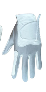 Guante de Golf Transpirable e Impermeable de Cuero Genuino para Mano Izquierda, Color Azul Claro y Blanco, Antideslizante, Cierre de Gancho y Bucle, Unisex, Deportivo - Product Image 5
