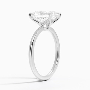 Bague pour femme en argent 925 avec diamant moissanite taille radiant, design minimaliste à quatre griffes, cadeau pour la fête des mères - Product Image 2