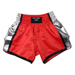 Pantalones Cortos de Muay Thai con Logotipo Personalizado, Transpirables, de Secado Rápido, 100% Poliéster, para Entrenamiento de Boxeo, MMA y Artes Marciales - Product Image 1