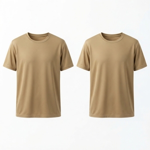 เสื้อยืดคอกลมผู้ชายสำหรับออกกำลังกายและเล่นกีฬา ผ้าโพลีเอสเตอร์เรียบ พิมพ์ลายตามสั่ง - Product Image 4