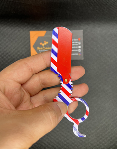 มีดโกนหนวดแบบใบมีดเดี่ยวโค้ง Saaqaans Enterprises Professional Safety Pro Grade รุ่น Curve Wave สีส้ม ผลิตจากใบมีดสแตนเลสนำเข้า - Product Image 6