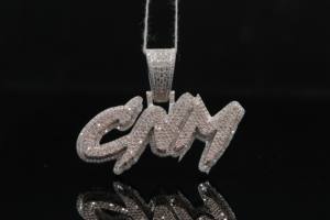 Pendentif personnalisé pour homme en alliage plaqué or, style hip-hop, avec diamants CZ, look impérial - Product Image 3