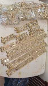 Guirnalda de bienvenida artesanal con espejos para bodas indias, Baraat Swagat Milni Mala Haar Patka, para padrinos de boda y damas de honor, ecológica - Product Image 5