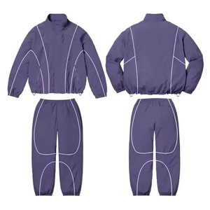 Ensemble de survêtement coupe-vent et pantalon de jogging pour hommes, modèles 2026, en nylon, avec veste zippée - Product Image 2