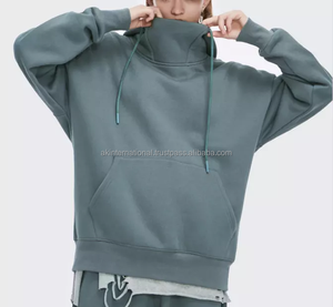 Haute Qualité Automne Hommes ou Unisexe Mode Hoodies Simple Top Rétro Solide Couleur Debout Col Surdimensionné Gym À Capuche Hommes - Product Image 1