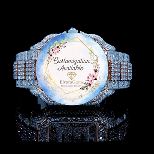 Reloj Inteligente Redondo de Moda con Correa de Acero Inoxidable, Gemas, Joyería Personalizada Disponible, Moda Femenina - Product Image 1