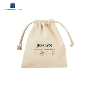 Custom Cartoon Organic Cotton Canvas <b>Drawstring</b> Bag Foldable Eco Friendly Wedding Guest Gift Packaging <b>Pouch</b> - Product Image 5