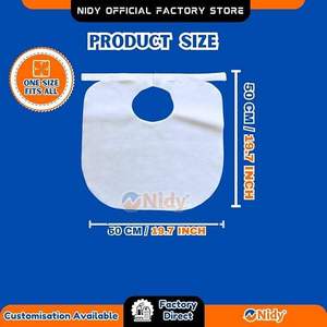 Nidy Tablier jetable unisexe imperméable - Vlcr Doux et léger pour la protection hygiénique des enfants pendant le bain, l'alimentation et les jeux - Product Image 4