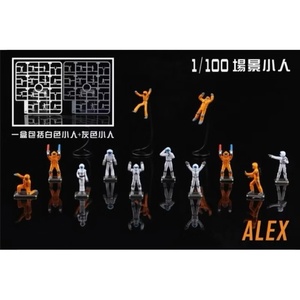 1/100 Scale Model Figures Set 26pcs Hangar Crew Workers Diorama Accessories Robot Maintenance Staff Scene Kit - Product Image 1