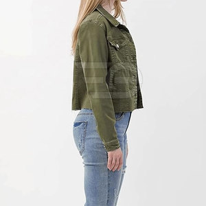 Women Winter Knitted Breathable Slim Fit Jeans Jacket Outerwear Casual Cotton Button Front Daily Wear - Product Image 5