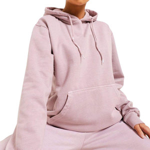 Hoodie décontracté épais et personnalisé pour femme, à manches longues, épaules tombantes, couleur unie, en molleton épais délavé à l'acide - Product Image 5