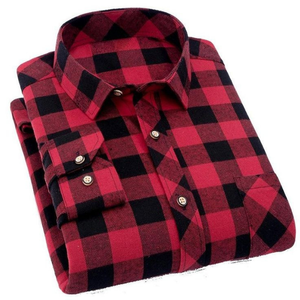 เสื้อเชิ้ตผ้าสักหลาดลายสก็อตแขนยาวสำหรับผู้ชาย สวมใส่สบาย ติดกระดุม ผ้าฝ้าย 100% สำหรับฤดูใบไม้ร่วงและฤดูหนาว บริการ OEM ราคาโรงงาน ขายส่ง เสื้อผ้าผู้ชายคุณภาพพรีเมียม - Product Image 4