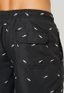 Shorts de playa para hombre con estampado de tiburón negro, con cordón ajustable y bolsillos, de secado rápido, fabricante de shorts de baño personalizados - Product Image 5