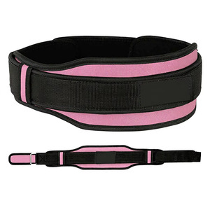 Ceinture de soutien lombaire réglable en néoprène de 10 mm d'épaisseur, protection professionnelle rose et noire, fermeture auto-agrippante respirante pour la musculation - Product Image 3