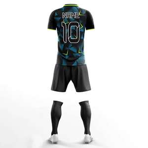 ชุดเสื้อฟุตบอลเด็กแบบซับลิเมชั่นพร้อมโลโก้ออกแบบเอง ชุดฟุตบอลระบายอากาศ ชุดยูนิฟอร์มฟุตบอลแบบกำหนดเอง - Product Image 3