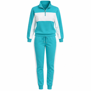 <b>Plain</b> <b>Tracksuits</b> for Women's Customized Women's Fashionable 2-Piece Outdoor Hooded Jogging <b>Tracksuit</b> Set for Winter Wholesale - Product Image 3