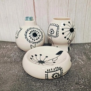 Ceramic Soap <b>Dispenser</b> 500ml Glossy Finish <b>Pump</b> <b>Bottle</b> for Bathroom Wash Basin Kitchen Sink Liquid Hand Wash Holder - Product Image 3