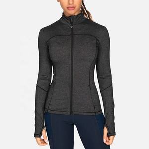 Veste de sport légère pour femme 2026 à manches longues, compression, fermeture éclair 1/4, pour yoga et course à pied - Product Image 1