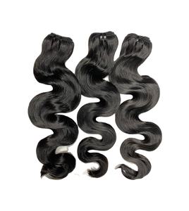 Haute qualité 100% extensions de cheveux humains non transformés cuticule aligné corps ondulé cheveux vierges tissage pour les femmes noires - Product Image 2