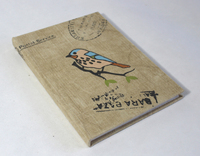 Hochwertiges Maßgefertigtes Mehrfarbiges Vögel-Siebdruck Hardcover Leinwand Antik-Notizbuch für Bürobedarf