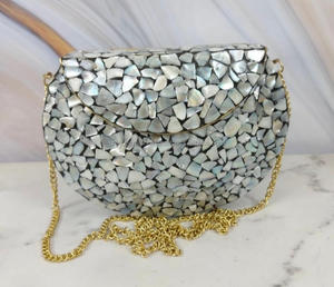 Bolsos Bandolera de Mosaico Hechos a Mano, Ecológicos y de Calidad Premium con Incrustaciones de Madreperla |   Bolso de Noche de Lujo para Fiestas - Product Image 1