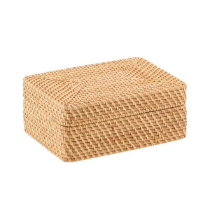 New design beautiful shape rattan <b>storage</b> <b>box</b> with lid made in Vietnam with wholesale price - Product Image 1