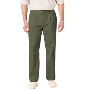 Custom High Quality Cotton <b>Men's</b> Twill Vintage High <b>Waist</b> Zipper Fly Lightweight Casual Work Pants Chinos <b>Trousers</b> <b>Men</b> - Product Image 1