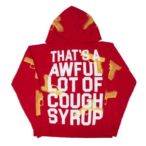 เสื้อฮู้ดดี้คุณภาพสูงสำหรับผู้ชาย ผ้าหนา น้ำหนักมาก ลาย "THAT'S A AWFUL LOT OF COUGH SYRUP" เสื้อฮู้ดดี้สำหรับผู้ชาย ออกแบบและสกรีนโลโก้ได้ตามต้องการ - Product Image 2