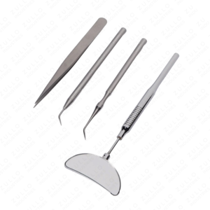 4Pcs Stainless Steel Eyelash Extension Tweezers & Lash Mirror Set Professional Precision Beauty <b>Tools</b> for Lash Artists - Product Image 3