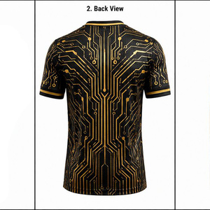 Camiseta de Fútbol Personalizada de Manga Corta, Transpirable, Retro, Sublimada, Camiseta de Fútbol Personalizada a Precio Económico, Diseña tus Propios Diseños - Product Image 2