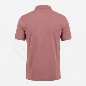 Polo à manches courtes rose pour homme, tricoté, imprimé, coupe classique, boutons - Product Image 2