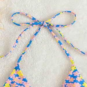 Women's Customized Print Two-Piece <b>Bikini</b> <b>Set</b> Breathable Quick Dry Backless Beachwear Summer Swimwear - Product Image 6