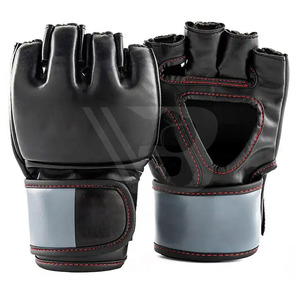 New Design Professional Laced Leather MMA Training Gloves with Custom Logo Design UV Protection Outdoor Use High Quality - Product Image 1
