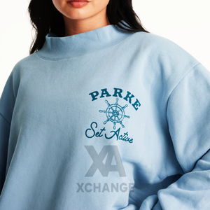 <b>Women</b>’s Oversized <b>Turtleneck</b> Sweatshirt Casual Winter Pullover Cotton Fleece Long Sleeve College Streetwear <b>Top</b> with Custom - Product Image 5