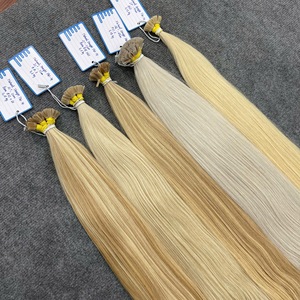 Extensions de cheveux en kératine à pointe plate de luxe, en cheveux humains véritables, blondes et extensions de cheveux vietnamiennes à pointe en kératine Piano - Product Image 5