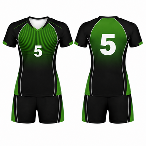 Conjunto de Uniforme de Voleibol Personalizado Sublimado en Poliéster para Mujer, Jersey Transpirable de Manga Corta, Pantalones Cortos con Cintura Elástica y Cuello Redondo, Estilo Deportivo - Product Image 3