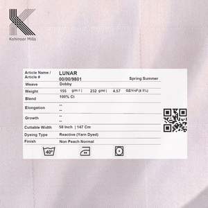 Tissu de chemise uni 100 % coton tissé respirant biologique en gros pour usine - Product Image 4