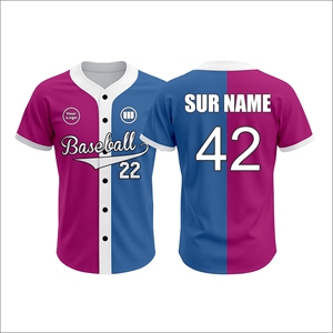 Custom Made Baseball Jersey OEM Supplier Breathable Quick Dry Team Uniform Half Front Autumn Summer Lightweight Sportswear Bulk - Product Image 1