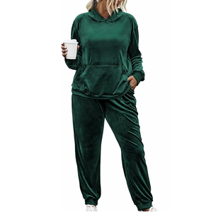 Custom Plain Sports Wear Men Velvet Tracksuit 2 Pieces Jogging Suit Breathable Zipper Velvet Tracksuit Set Men - Product Image 5