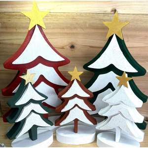 Minimalist Table Top <b>Christmas</b> <b>Tree</b> Decoration <b>Wood</b> and MDF for Home or Office Festive Ambience - Product Image 6