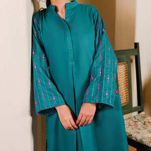 Chemise en acrylique brodée PW3011 1PC Robe de cocktail élégante avec broderie complexe - Product Image 4