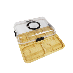 Cajas de Aperitivos de Estilo Moderno, Caja de Aperitivos de Madera de Lujo con Tapa, Cajas de Charcutería Multifuncionales Portátiles de Bambú - Product Image 3