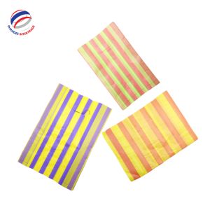 Sacs à provisions en plastique HDPE à rayures personnalisables durables pour magasin de vêtements Prix compétitif Gaufrage coloré - Product Image 1